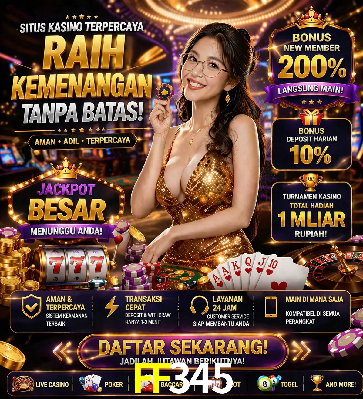 Roleta e blackjack FF345